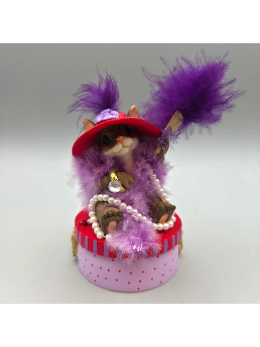 Charming Tails You're Fan-tastic Mouse Figurine CIB Hamilton Collection COA Box